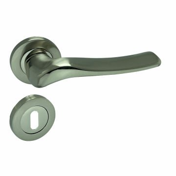 Dooraks Venüs Rozetli Kapı Kolu Nikel Saten Oda Kapısı