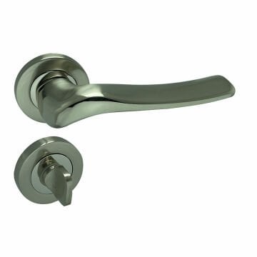 Dooraks Venüs Rozetli Kapı Kolu Nikel Saten Oda Kapısı