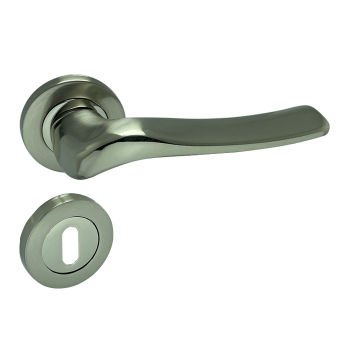 Dooraks Venüs Rozetli Kapı Kolu Nikel Saten Wc Kapısı