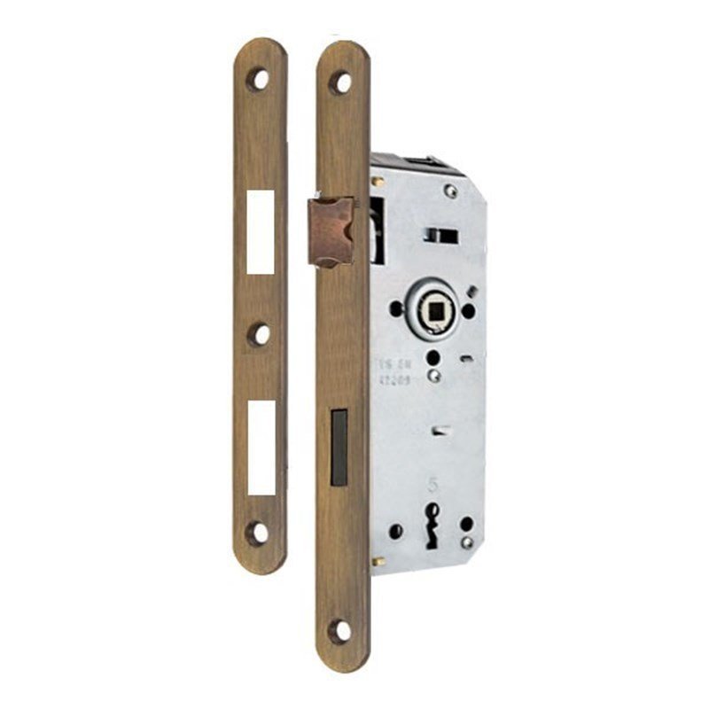 DoorAks 40*23 Rulmanlı Oval Oda Kapı Kilidi - Antik