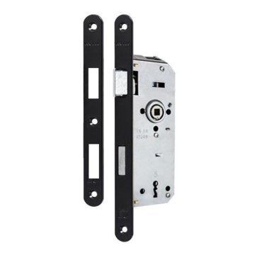 DoorAks 40*23 Rulmanlı Oval Oda Kapı Kilidi - Siyah