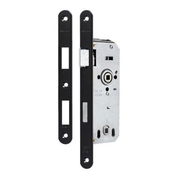 DoorAks 40*23 Rulmanlı Oval Oda Kapı Kilidi - Siyah