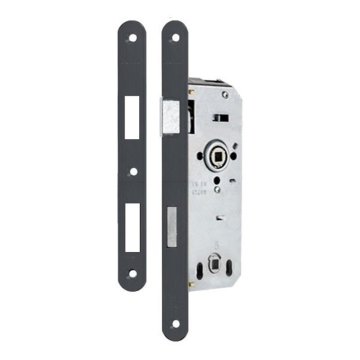 DoorAks 40*23 Rulmanlı Oval Oda Kapı Kilidi - Siyah