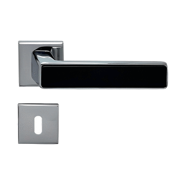 Nobel Amasya Kare Rozetli Kapı Kolu Krom-Matsiyah Wc Kapısı