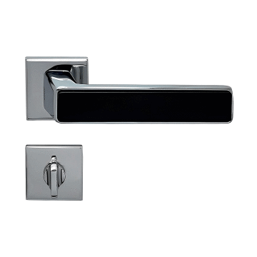 Nobel Amasya Kare Rozetli Kapı Kolu Krom-Matsiyah Wc Kapısı