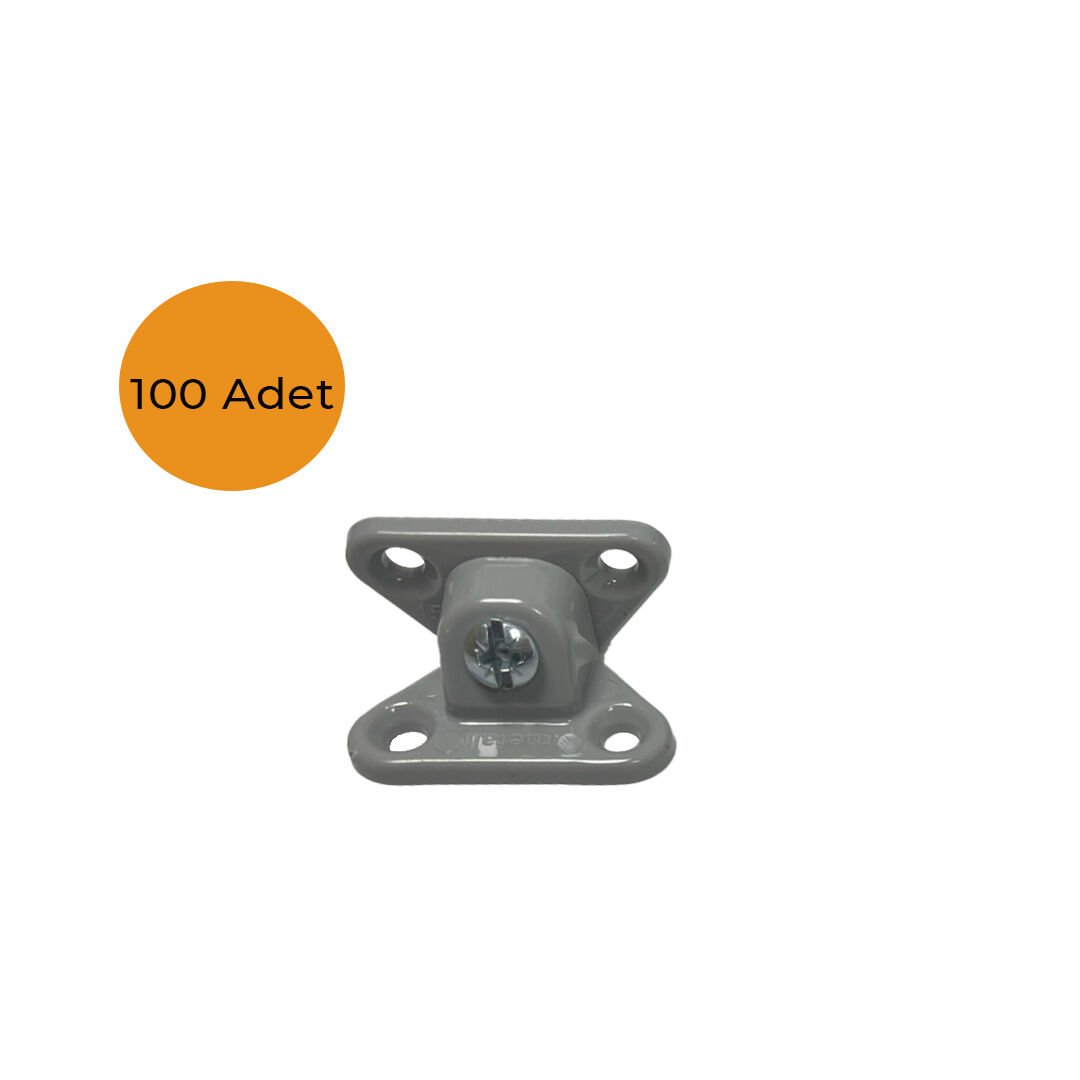 Metali Plastik Dereceli Dolap Çektirme Dereceli Gri 100 Adet