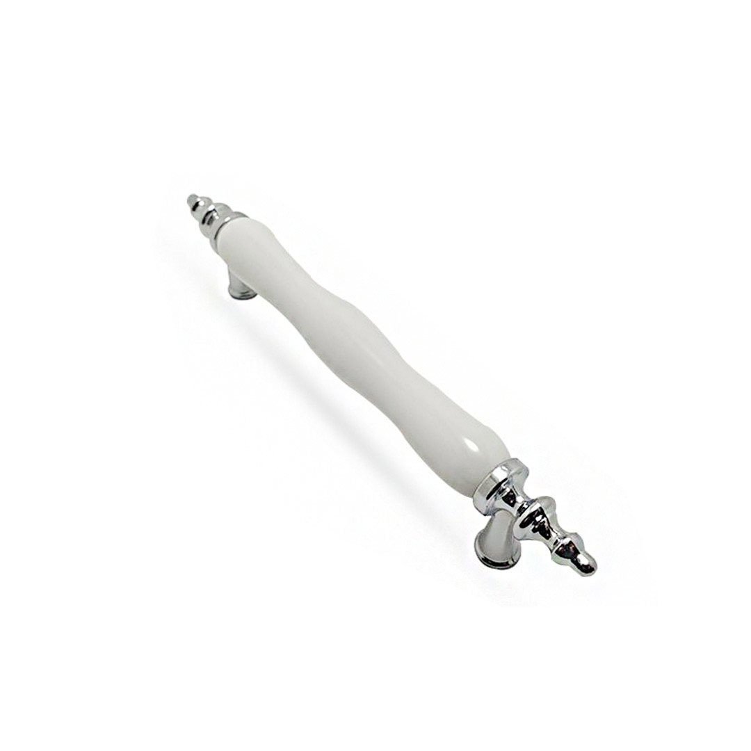 Lider Menekşe Düz Porselen Kulp Krom - 96 mm