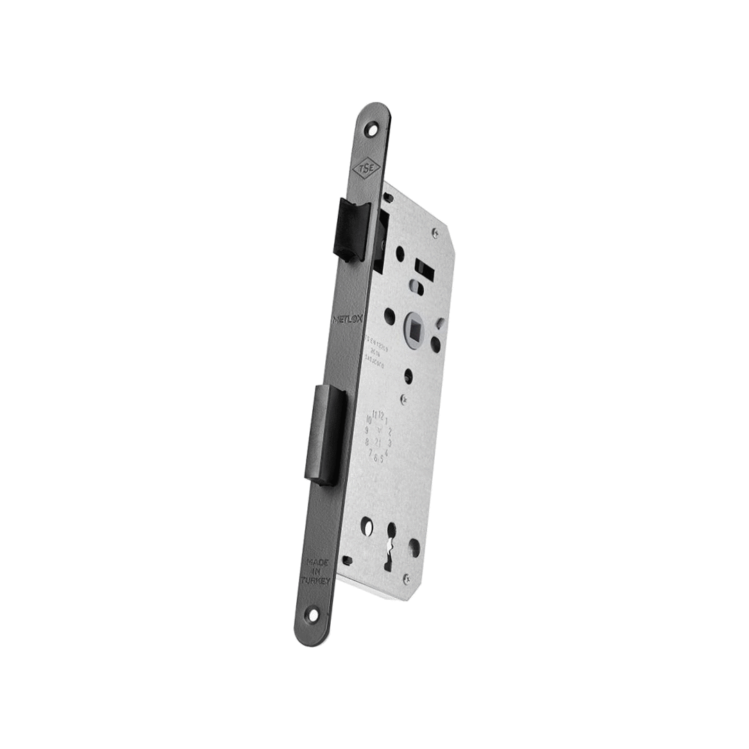 Metlox 40x23 mm Siyah Oval Kilit Sistemleri Sessiz Oda Kilidi