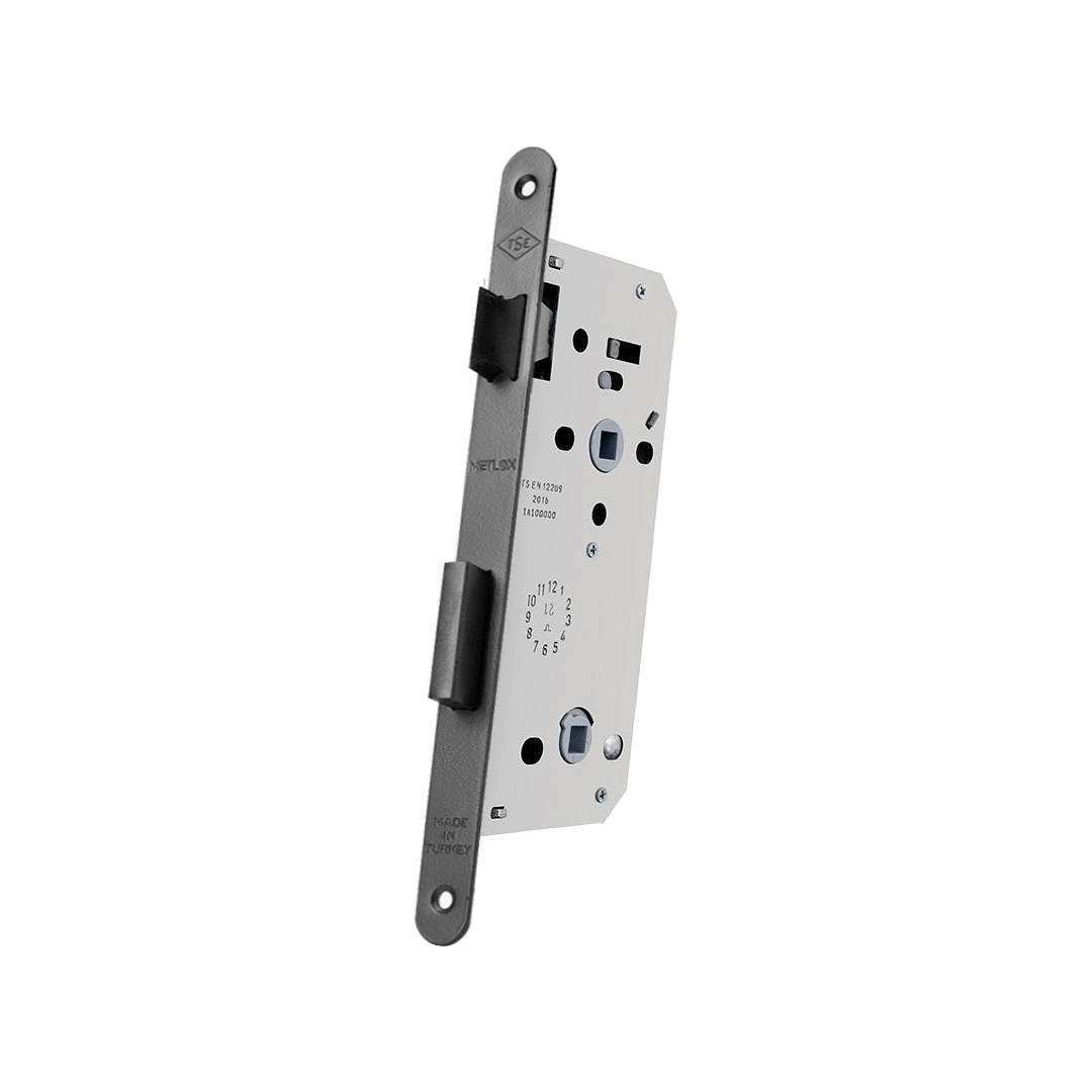 Metlox 40x23 mm Siyah Oval Kilit Sistemleri Sessiz Wc Kilidi