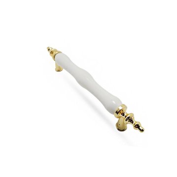 Lider Menekşe Düz Porselen Kulp Antik Sarı - 128 mm