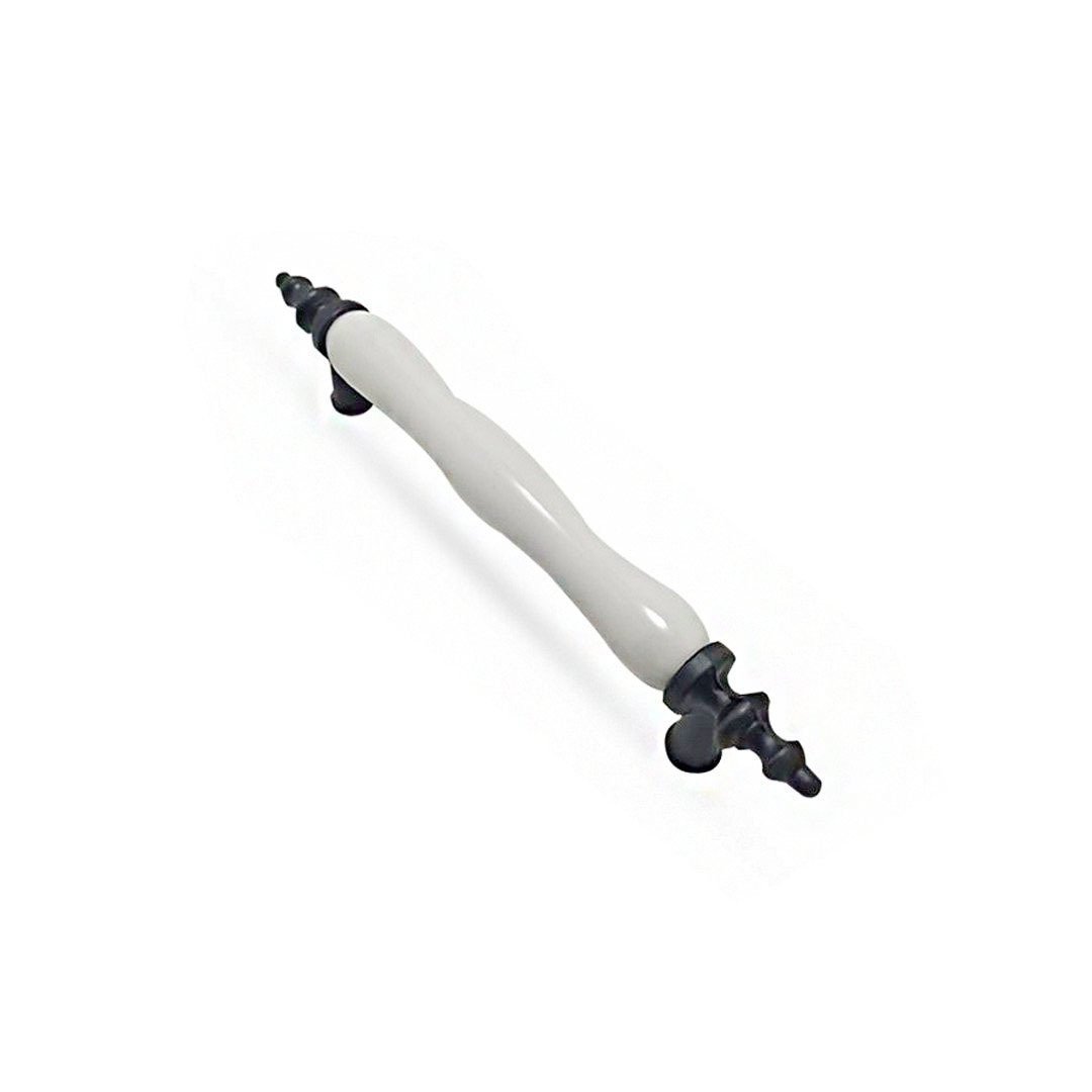 Lider Menekşe Düz Porselen Kulp Mat Siyah - 128 mm