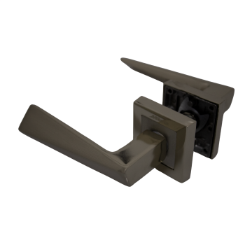 Hira Narin Nikel Saten Kare Rozetli Kapı Kolu