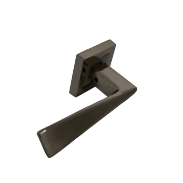 Hira Narin Nikel Saten Kare Rozetli Kapı Kolu