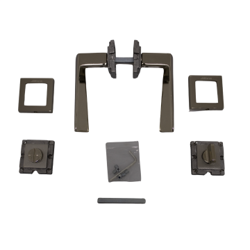 Hira Narin Nikel Saten Kare Rozetli Kapı Kolu Wc Kapısı