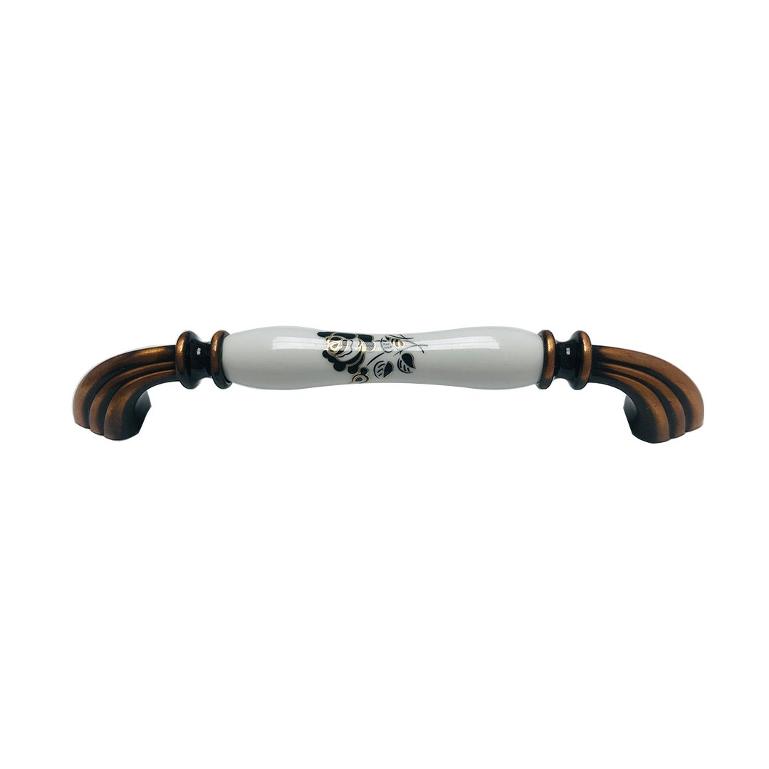 Tomurcuk 1905-21-160-424 Antik Bakır Porselen Mobilya Kulp 160 mm