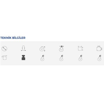 Hts 571 Kaplumbağa Gri Tablalı Mobilya Tekeri
