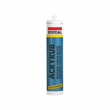 Soudal Acryrub Silikonize Mastik 500 gr Siyah Mastik 500 gr