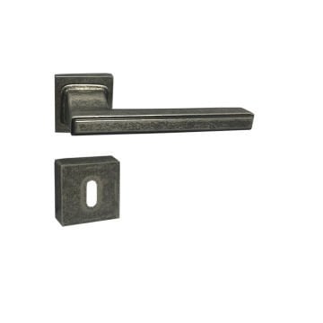 Doğanlar Techno Antik Gümüş Rozetli Kapı Kolu Oda Kapısı