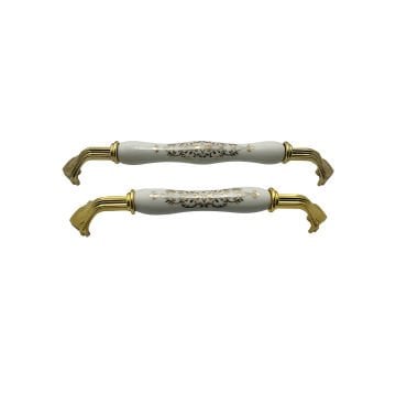 Tomurcuk 2132-60 Altın Porselen Mobilya Kulp