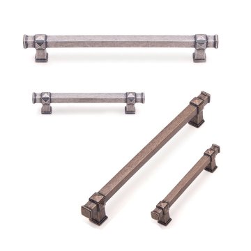System 4223 Mobilya Kulp Gümüş Eskitme - 128 mm