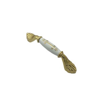 Tomurcuk 2141-60 Altın Sarısı Porselen Mobilya Kulp 128 mm