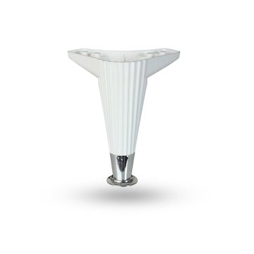 Mc Wetra Line Mobilya Ayak Beyaz Krom - 15 cm