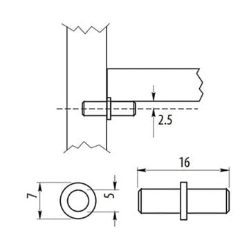 Metal Pim 5 X 16 mm 10'lu