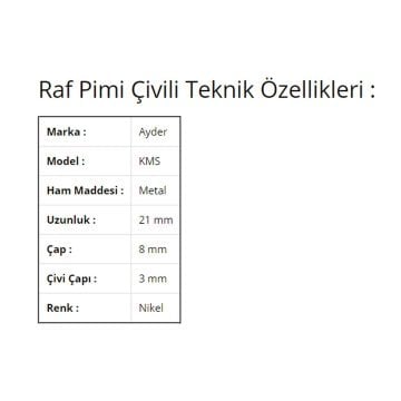 Raf Pimi Kms Çivili 10'lu