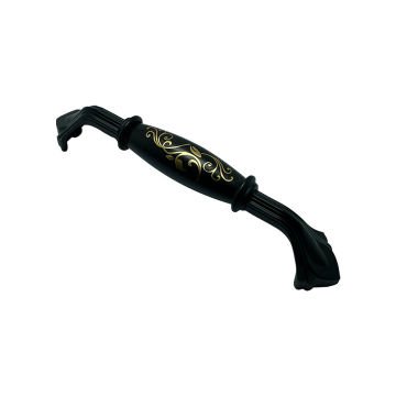 Tomurcuk 2134-85 Siyah Porselen Mobilya Kulp