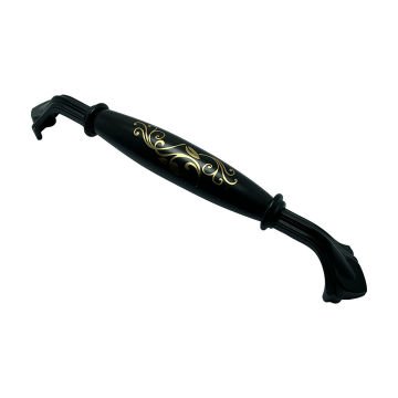 Tomurcuk 2134-85 Siyah Porselen Mobilya Kulp