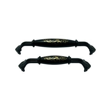 Tomurcuk 2134-85 Siyah Porselen Mobilya Kulp