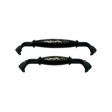 Tomurcuk 2134-85 Siyah Porselen Mobilya Kulp 128 mm