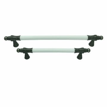 Tomurcuk 2121-80 Antik Gümüş Porselen Mobilya Kulp