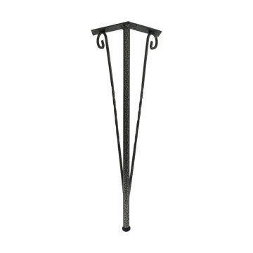 Henda Ferforje Sehpa Ayağı Gümüş Gri - 41 cm