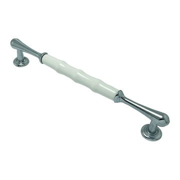Tomurcuk 1955-10-192-000 Krom Porselen Mobilya Kulp 192 mm