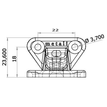Metali Plastik Dereceli Dolap Çektirme Normal Şeffaf 10 Adet