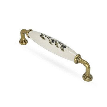 Esal Yıldız Antik Sarı Zeytindalı Kulp 128 mm