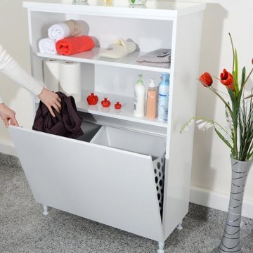Mesan Plastik Çamaşır Sepeti Beyaz
