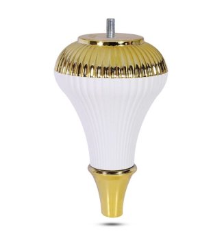 Mc Nova Zebra 17 cm Altın Plastik Ayak Beyaz