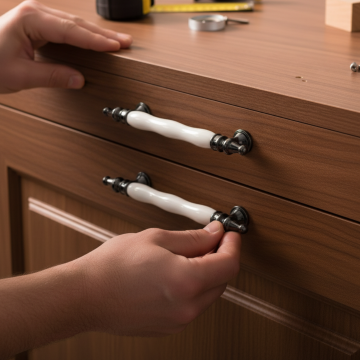 Tomurcuk 2101-70 Beyaz Porselen Mobilya Kulp