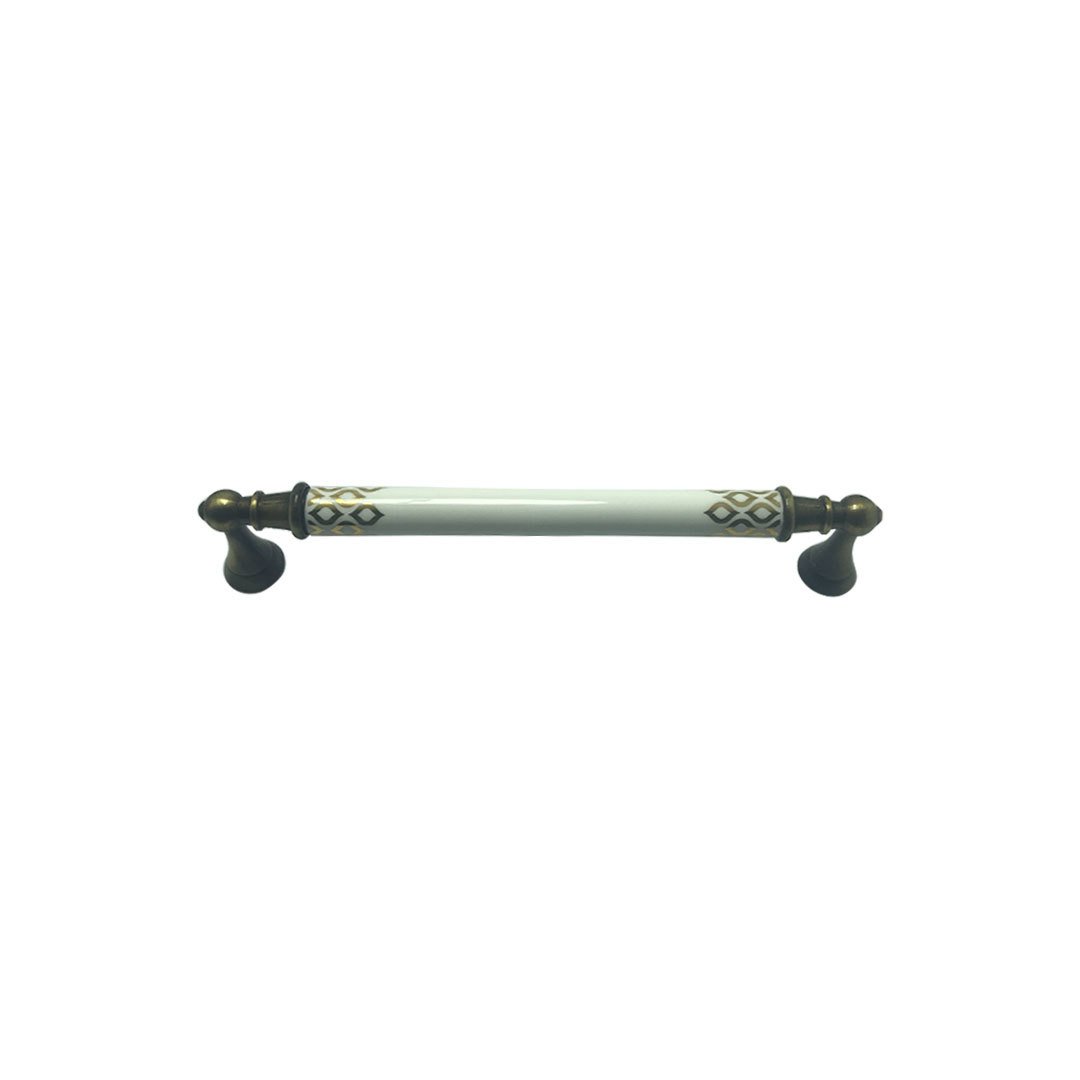 Tomurcuk 2126-41 Antik Sarı Porselen Mobilya Kulp 160 mm