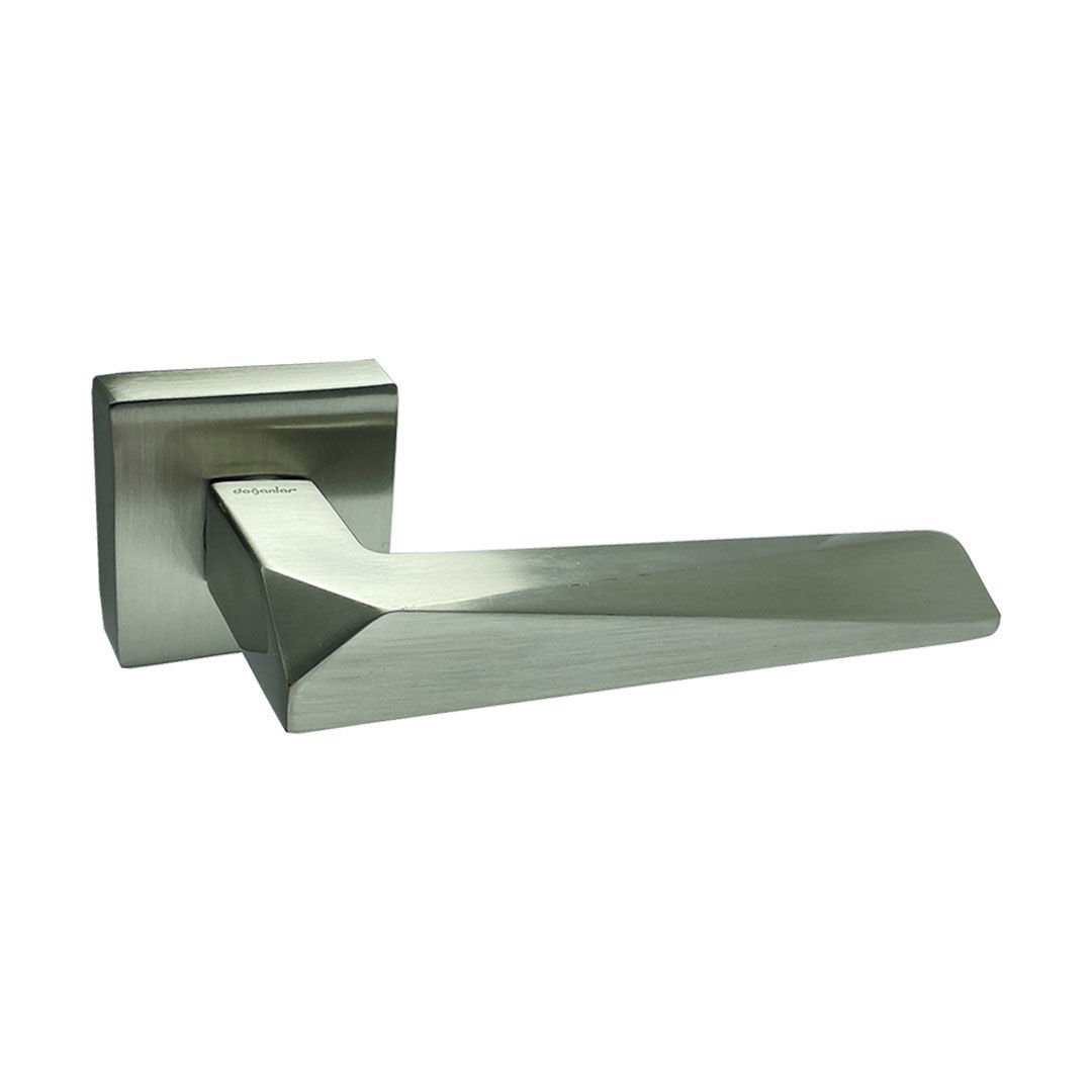 Doğanlar Prizma Rozetli Kapı Kolu Saten - Dış Kapısı