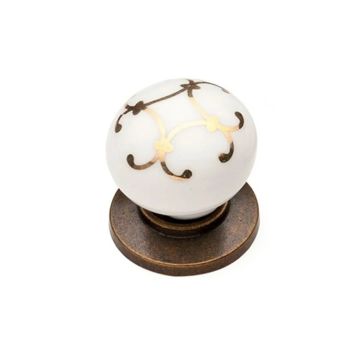 Eymen Polimer Yaldızlı Antik Bakır Mobilya Kulp Düğme 16 mm