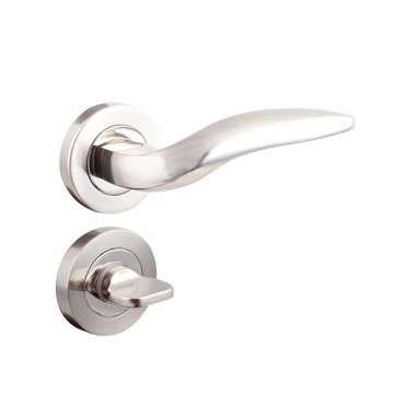 DoorAks Safir Nikel Saten Rozetli Kapı Kolu Wc Kapısı