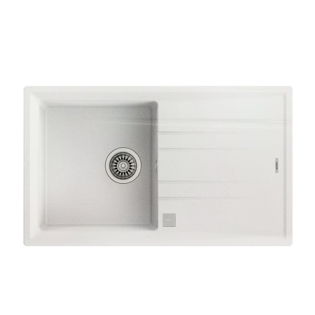Teka Stone 50 B-TG 1B 1D Granit Ankastre Evye Metalik Beyaz