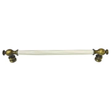 Tomurcuk 1770-41 Burgulu Antik Sarı Porselen Mobilya Kulp 224 mm