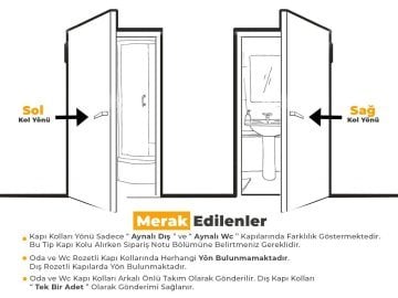Hira Babil Nikel Saten Rozetli Kapı Kolu