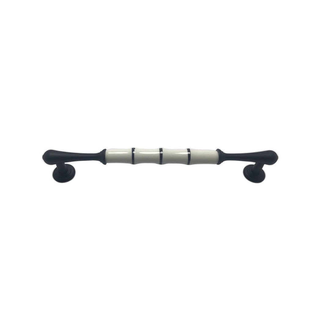 Tomurcuk 1955-85-192 Siyah Şerit Porselen Mobilya Kulp 192 mm
