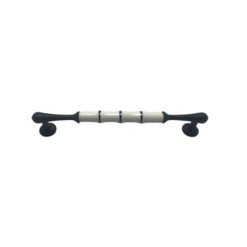 Tomurcuk 1955-85-192 Siyah Şerit Porselen Mobilya Kulp 192 mm