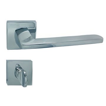 Doğanlar Radya Rozetli Kapı Kolu Krom - Wc Kapısı